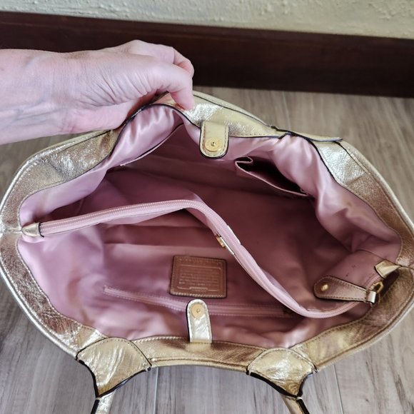 Vintage Coach Bleeker Floral Applique Satchel Handbag Purse - Picture 11 of 12